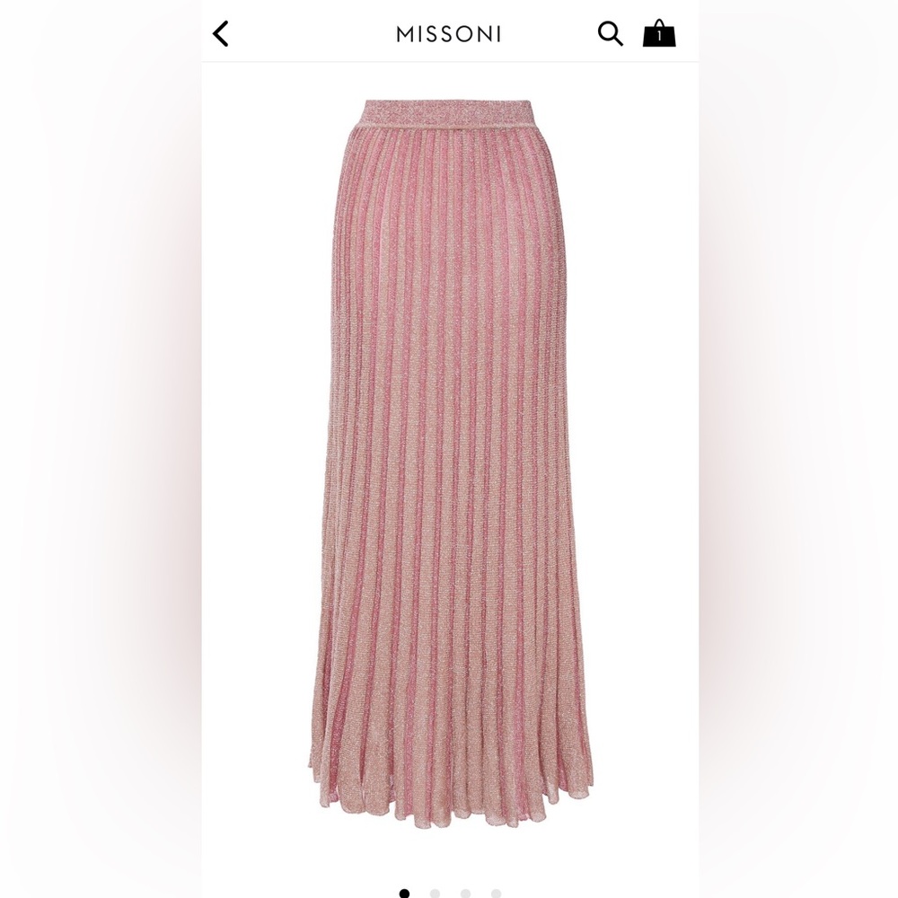 Missoni Elegant Pink Pleated Skirt